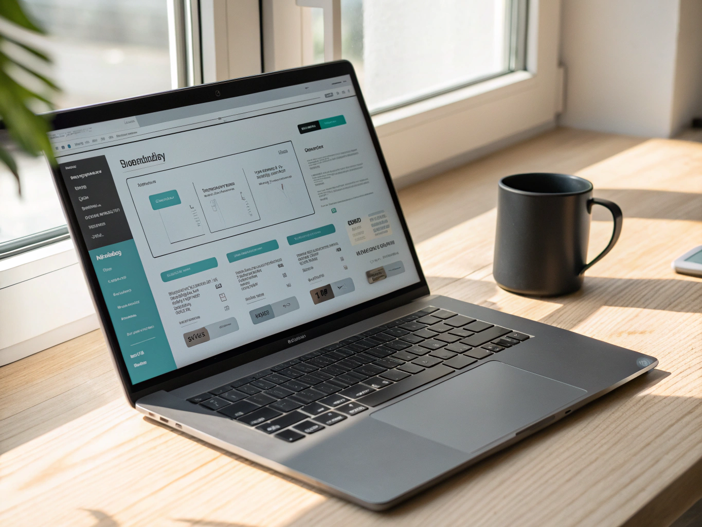 Modernes Webdesign Mockup auf einem Laptop