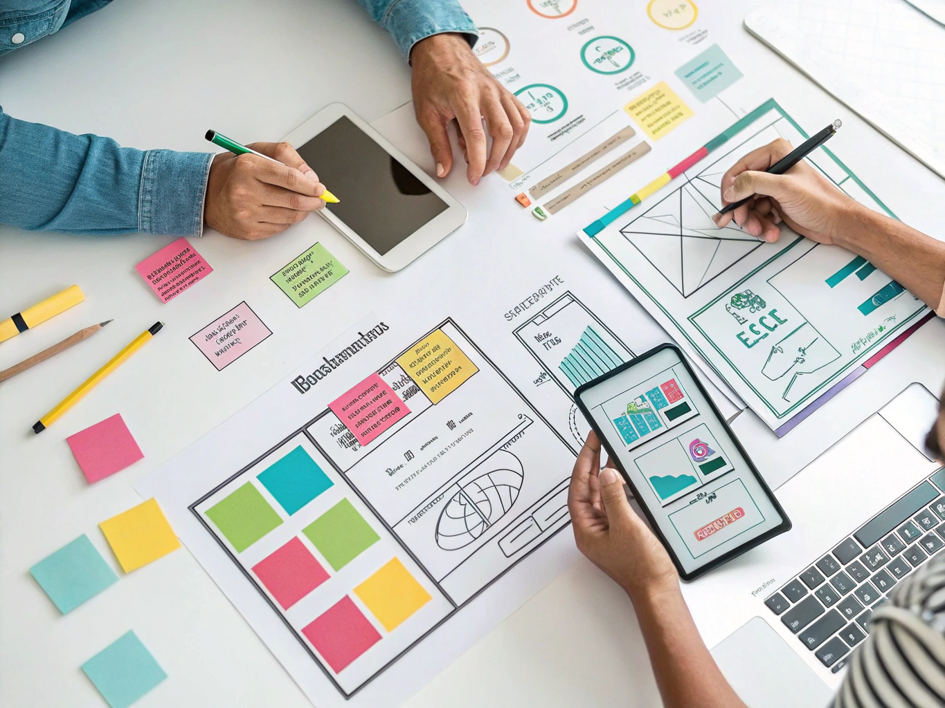 Webdesign Prozess und Konzept Visualisierung
